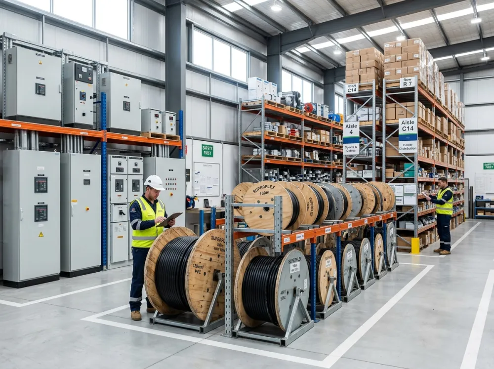 Industrial electrical material warehouse